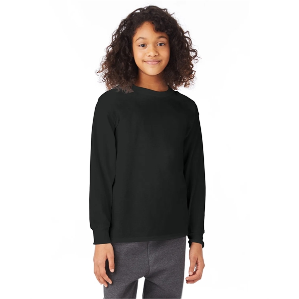 Hanes Youth Authentic-T Long-Sleeve T-Shirt - Hanes Youth Authentic-T Long-Sleeve T-Shirt - Image 12 of 46