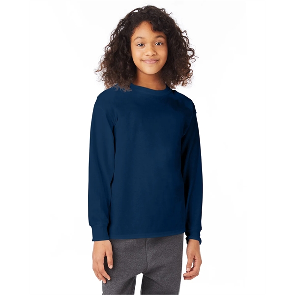 Hanes Youth Authentic-T Long-Sleeve T-Shirt - Hanes Youth Authentic-T Long-Sleeve T-Shirt - Image 15 of 46