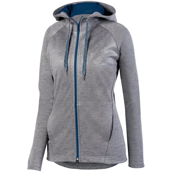 Ladies' Zoe Tonal Heather Full Zip Hoodie - Ladies' Zoe Tonal Heather Full Zip Hoodie - Image 1 of 11