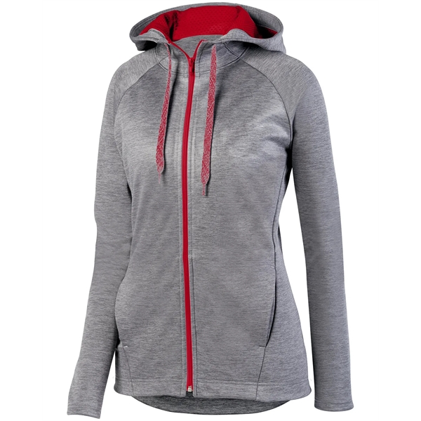 Ladies' Zoe Tonal Heather Full Zip Hoodie - Ladies' Zoe Tonal Heather Full Zip Hoodie - Image 2 of 11