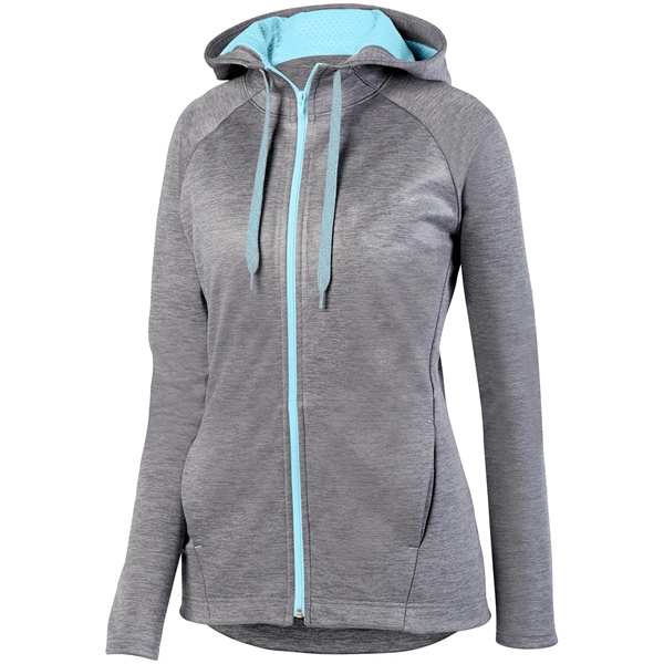 Ladies' Zoe Tonal Heather Full Zip Hoodie - Ladies' Zoe Tonal Heather Full Zip Hoodie - Image 5 of 11