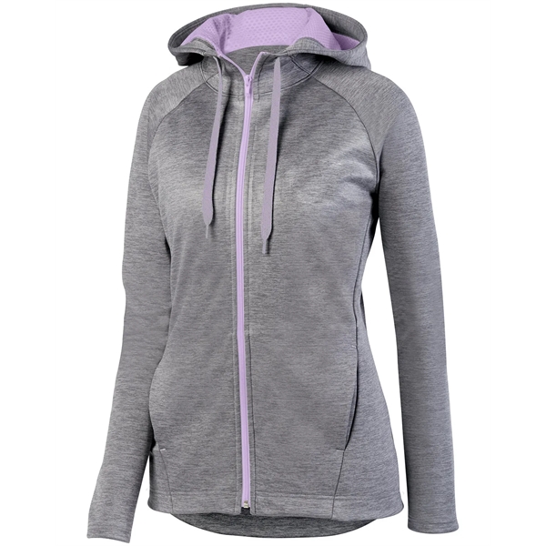 Ladies' Zoe Tonal Heather Full Zip Hoodie - Ladies' Zoe Tonal Heather Full Zip Hoodie - Image 7 of 11