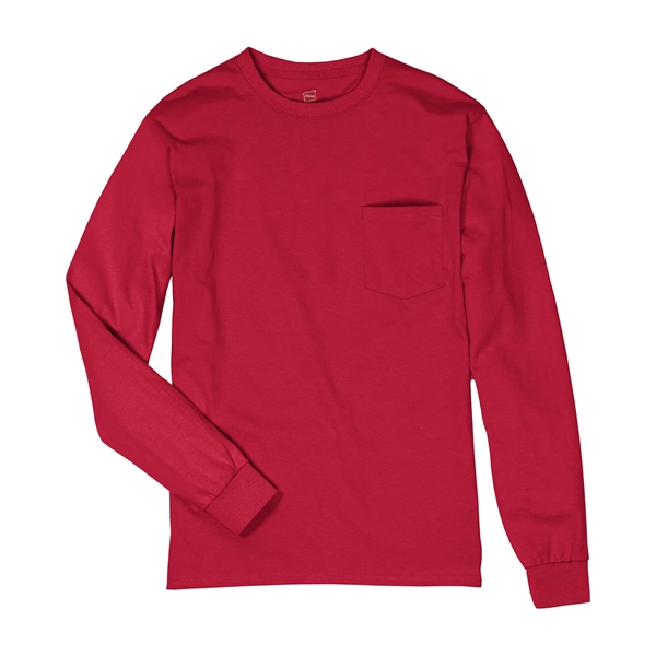 Hanes Men's Authentic-T Long-Sleeve Pocket T-Shirt - Hanes Men's Authentic-T Long-Sleeve Pocket T-Shirt - Image 54 of 68