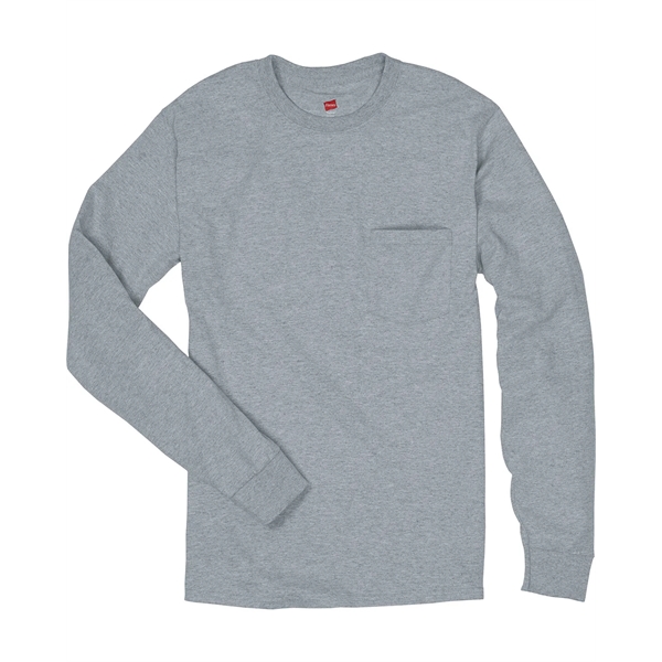 Hanes Men's Authentic-T Long-Sleeve Pocket T-Shirt - Hanes Men's Authentic-T Long-Sleeve Pocket T-Shirt - Image 57 of 68