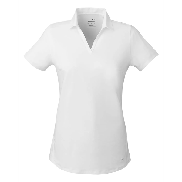 Puma Golf Ladies' Cloudspun Free V-Neck Polo - Puma Golf Ladies' Cloudspun Free V-Neck Polo - Image 17 of 39