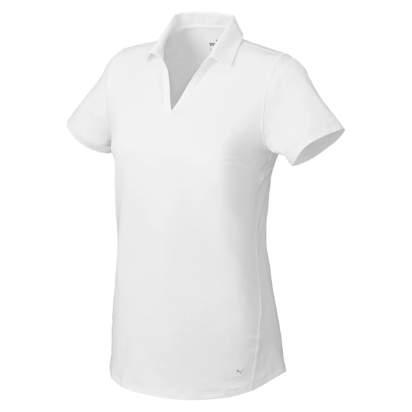 Puma Golf Ladies' Cloudspun Free V-Neck Polo - Puma Golf Ladies' Cloudspun Free V-Neck Polo - Image 18 of 39