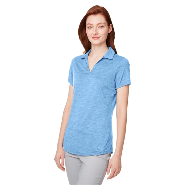 Puma Golf Ladies' Cloudspun Free V-Neck Polo - Puma Golf Ladies' Cloudspun Free V-Neck Polo - Image 20 of 39