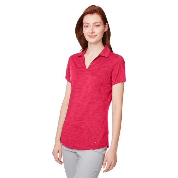 Puma Golf Ladies' Cloudspun Free V-Neck Polo - Puma Golf Ladies' Cloudspun Free V-Neck Polo - Image 25 of 39