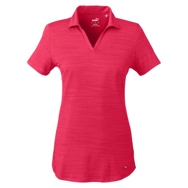 Puma Golf Ladies' Cloudspun Free V-Neck Polo - Puma Golf Ladies' Cloudspun Free V-Neck Polo - Image 27 of 39