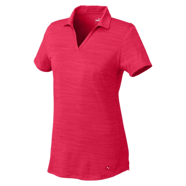 Puma Golf Ladies' Cloudspun Free V-Neck Polo - Puma Golf Ladies' Cloudspun Free V-Neck Polo - Image 28 of 39