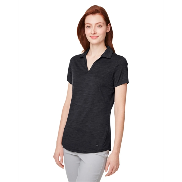 Puma Golf Ladies' Cloudspun Free V-Neck Polo - Puma Golf Ladies' Cloudspun Free V-Neck Polo - Image 30 of 39