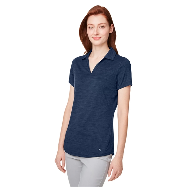 Puma Golf Ladies' Cloudspun Free V-Neck Polo - Puma Golf Ladies' Cloudspun Free V-Neck Polo - Image 35 of 39