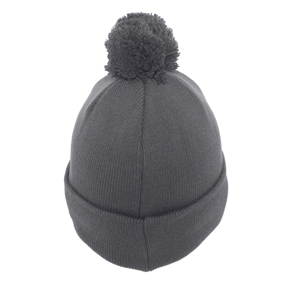 Pacific Headwear Knit Fold-Over Pom-Pom Beanie - Pacific Headwear Knit Fold-Over Pom-Pom Beanie - Image 77 of 130