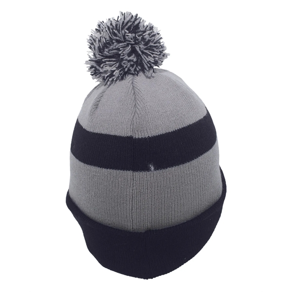 Pacific Headwear Knit Fold-Over Pom-Pom Beanie - Pacific Headwear Knit Fold-Over Pom-Pom Beanie - Image 121 of 130