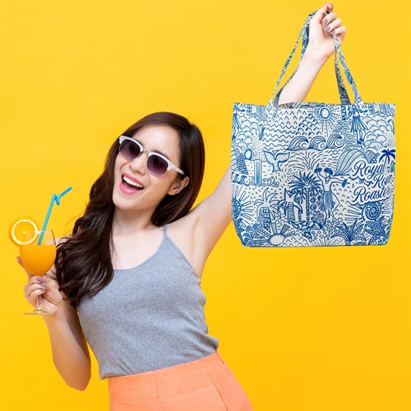 Sublimated Handles Large Bottom Gusset Tote - Sublimated Handles Large Bottom Gusset Tote - Image 1 of 1