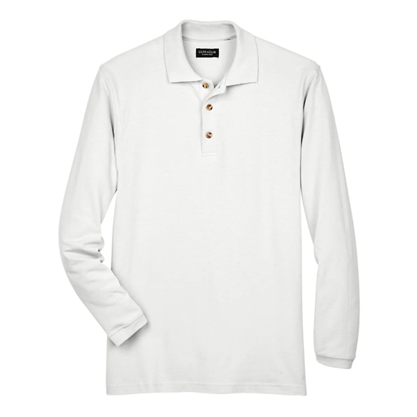 UltraClub Adult Long-Sleeve Classic Pique Polo - UltraClub Adult Long-Sleeve Classic Pique Polo - Image 28 of 42