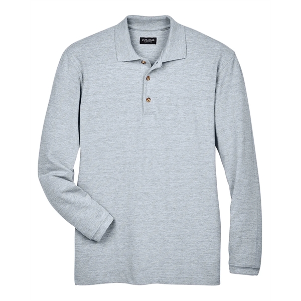 UltraClub Adult Long-Sleeve Classic Pique Polo - UltraClub Adult Long-Sleeve Classic Pique Polo - Image 32 of 42