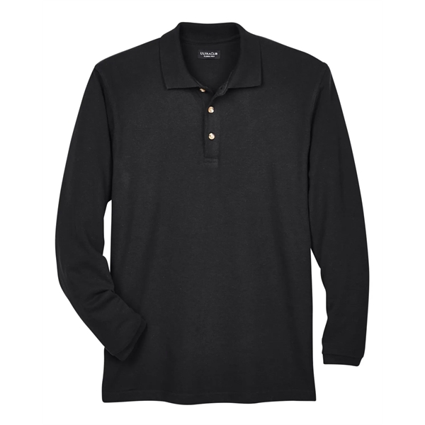 UltraClub Adult Long-Sleeve Classic Pique Polo - UltraClub Adult Long-Sleeve Classic Pique Polo - Image 35 of 42