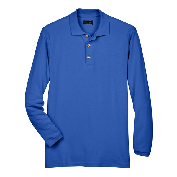 UltraClub Adult Long-Sleeve Classic Pique Polo - UltraClub Adult Long-Sleeve Classic Pique Polo - Image 38 of 42