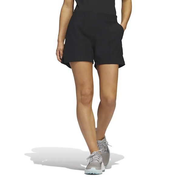 Adidas Ladies Pintuck 5" Pull-On Short - Adidas Ladies Pintuck 5" Pull-On Short - Image 1 of 5