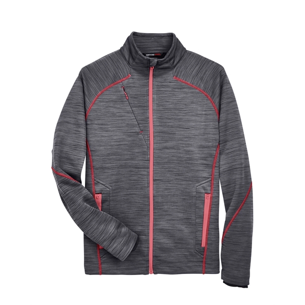 North End Men's Flux Melange Bonded Fleece Jacket - North End Men's Flux Melange Bonded Fleece Jacket - Image 23 of 39