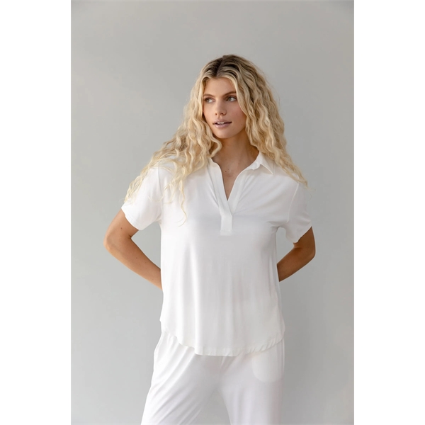 Women's Stretch Knit Short Sleeve Polo - Women's Stretch Knit Short Sleeve Polo - Image 2 of 5