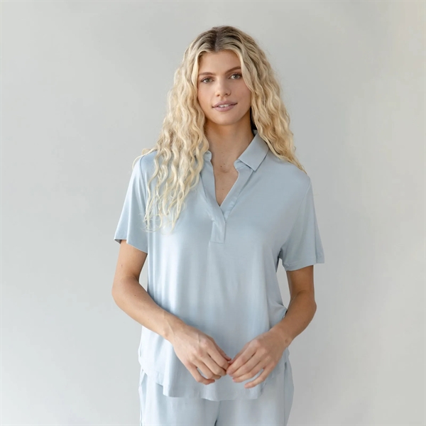 Women's Stretch Knit Short Sleeve Polo - Women's Stretch Knit Short Sleeve Polo - Image 5 of 5