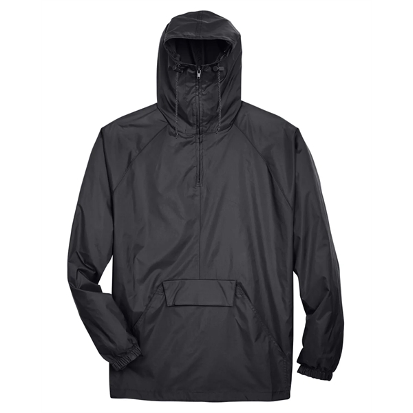 UltraClub Adult Quarter-Zip Hooded Pullover Pack-Away Jacket - UltraClub Adult Quarter-Zip Hooded Pullover Pack-Away Jacket - Image 27 of 31