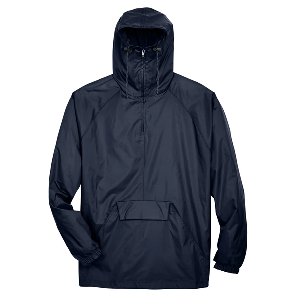 UltraClub Adult Quarter-Zip Hooded Pullover Pack-Away Jacket - UltraClub Adult Quarter-Zip Hooded Pullover Pack-Away Jacket - Image 30 of 31