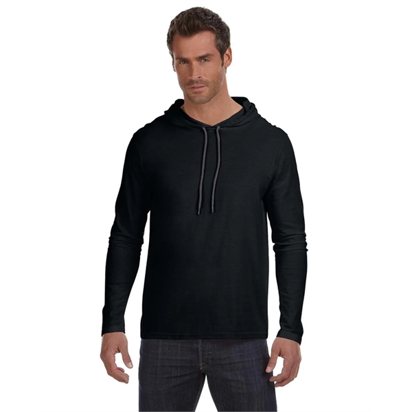 Gildan Adult Lightweight Long-Sleeve Hooded T-Shirt - Gildan Adult Lightweight Long-Sleeve Hooded T-Shirt - Image 23 of 51