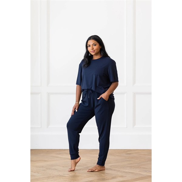 Women's Stretch-Knit Bamboo Lounge Tee - Women's Stretch-Knit Bamboo Lounge Tee - Image 3 of 4
