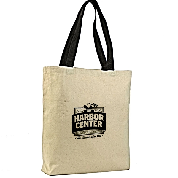 12 Oz. Cotton Canvas Color Handle Tote Bag w/ Bottom Gusset - 12 Oz. Cotton Canvas Color Handle Tote Bag w/ Bottom Gusset - Image 1 of 11