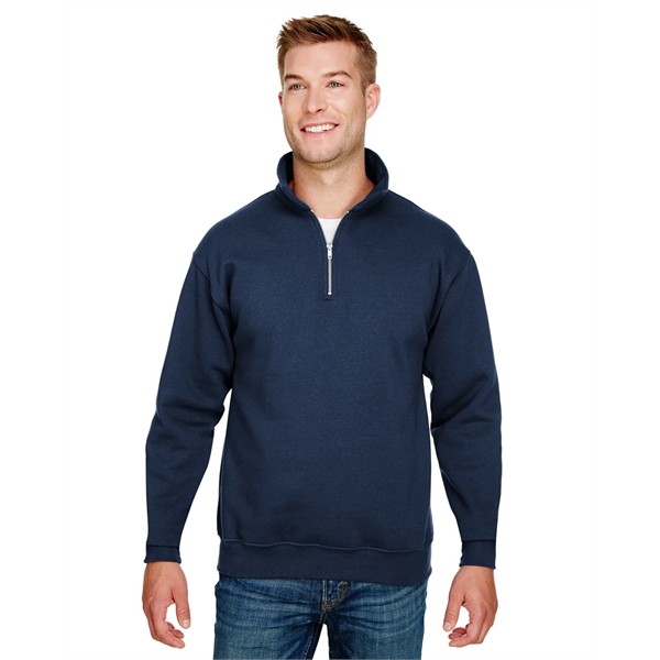 Bayside Unisex USA Made Quarter-Zip Pullover Sweatshirt - Bayside Unisex USA Made Quarter-Zip Pullover Sweatshirt - Image 35 of 42