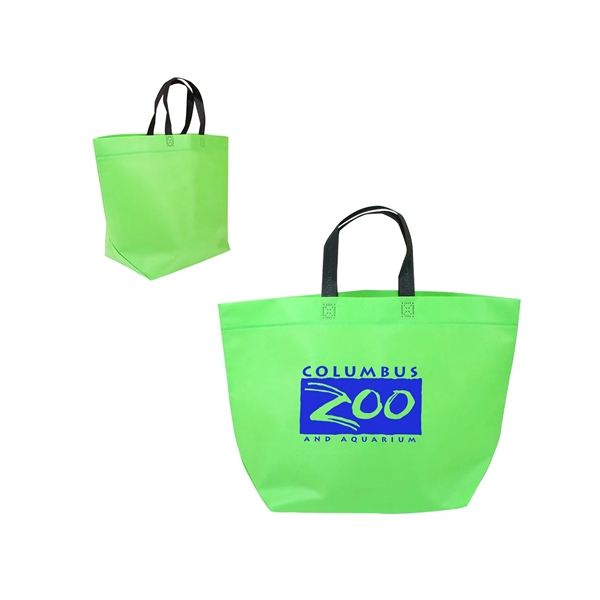Two-Tone Heat Sealed Non-Woven Tote Bag - Two-Tone Heat Sealed Non-Woven Tote Bag - Image 6 of 9