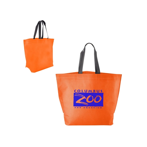 Two-Tone Heat Sealed Non-Woven Tote Bag - Two-Tone Heat Sealed Non-Woven Tote Bag - Image 4 of 9