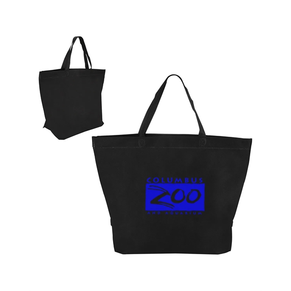Two-Tone Heat Sealed Non-Woven Tote Bag - Two-Tone Heat Sealed Non-Woven Tote Bag - Image 3 of 9