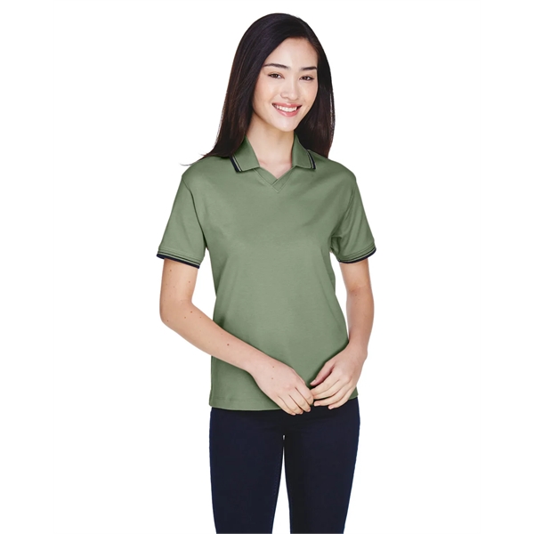 Devon & Jones Ladies' Tipped Perfect Pima Interlock Polo - Devon & Jones Ladies' Tipped Perfect Pima Interlock Polo - Image 5 of 18