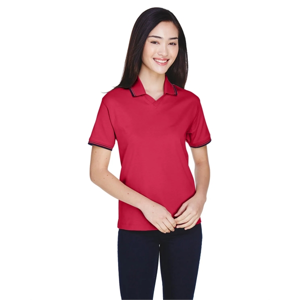 Devon & Jones Ladies' Tipped Perfect Pima Interlock Polo - Devon & Jones Ladies' Tipped Perfect Pima Interlock Polo - Image 9 of 18