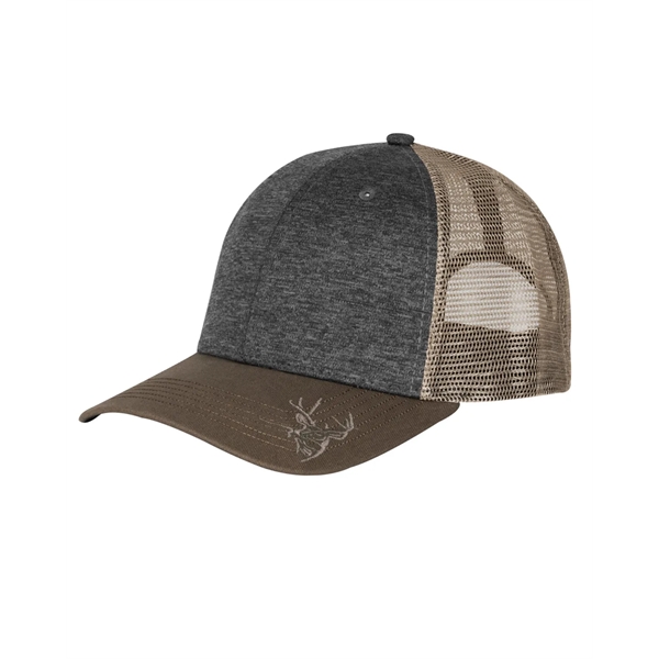 Structured Mid Profile Heather Trucker Hat - Structured Mid Profile Heather Trucker Hat - Image 3 of 3