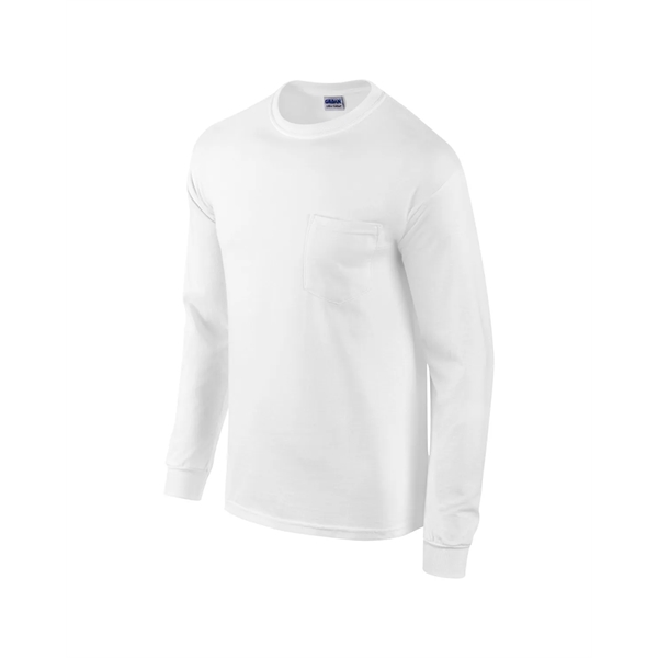 Gildan Adult Ultra Cotton® Long-Sleeve Pocket T-Shirt - Gildan Adult Ultra Cotton® Long-Sleeve Pocket T-Shirt - Image 24 of 48