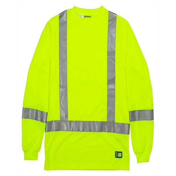 Berne Men's Tall Hi-Vis Class 3 Performance Long Sleeve T... - Berne Men's Tall Hi-Vis Class 3 Performance Long Sleeve T... - Image 2 of 4