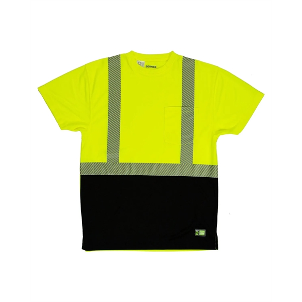 Berne Unisex Hi-Vis Class 2 Color Blocked Pocket T-Shirt - Berne Unisex Hi-Vis Class 2 Color Blocked Pocket T-Shirt - Image 3 of 6