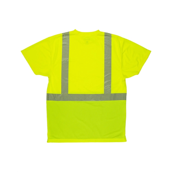 Berne Unisex Hi-Vis Class 2 Color Blocked Pocket T-Shirt - Berne Unisex Hi-Vis Class 2 Color Blocked Pocket T-Shirt - Image 4 of 6