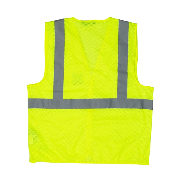 Berne Adult Hi-Vis Class 2 Economy Vest - Berne Adult Hi-Vis Class 2 Economy Vest - Image 3 of 4