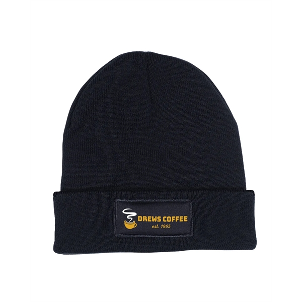 Prime Line Knit Beanie With Patch - Prime Line Knit Beanie With Patch - Image 2 of 9