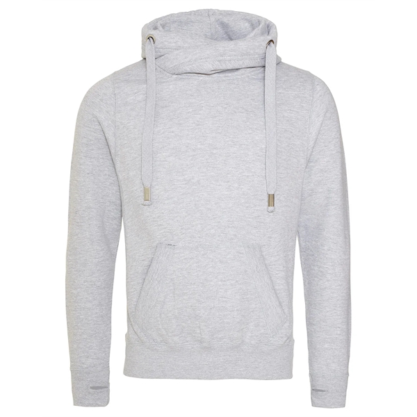 AWDis Men's Heavyweight Cross Over Neck Hooded Sweatshirt - AWDis Men's Heavyweight Cross Over Neck Hooded Sweatshirt - Image 2 of 10