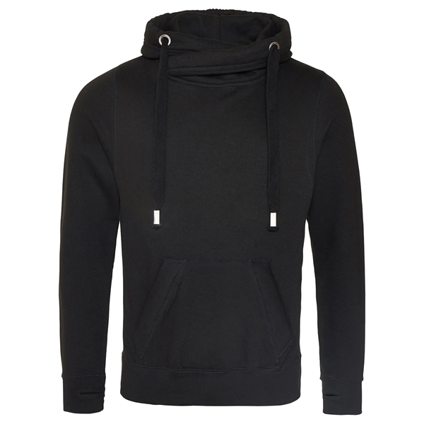 AWDis Men's Heavyweight Cross Over Neck Hooded Sweatshirt - AWDis Men's Heavyweight Cross Over Neck Hooded Sweatshirt - Image 4 of 10