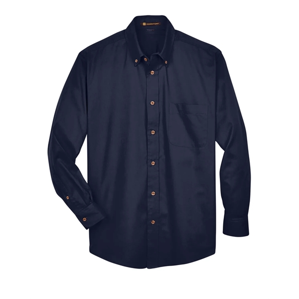 Harriton Men's Easy Blend™ Long-Sleeve Twill Shirt with S... - Harriton Men's Easy Blend™ Long-Sleeve Twill Shirt with S... - Image 100 of 135