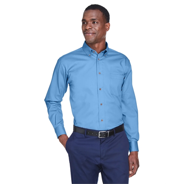 Harriton Men's Easy Blend™ Long-Sleeve Twill Shirt with S... - Harriton Men's Easy Blend™ Long-Sleeve Twill Shirt with S... - Image 57 of 135