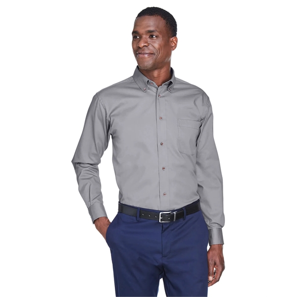 Harriton Men's Easy Blend™ Long-Sleeve Twill Shirt with S... - Harriton Men's Easy Blend™ Long-Sleeve Twill Shirt with S... - Image 69 of 135